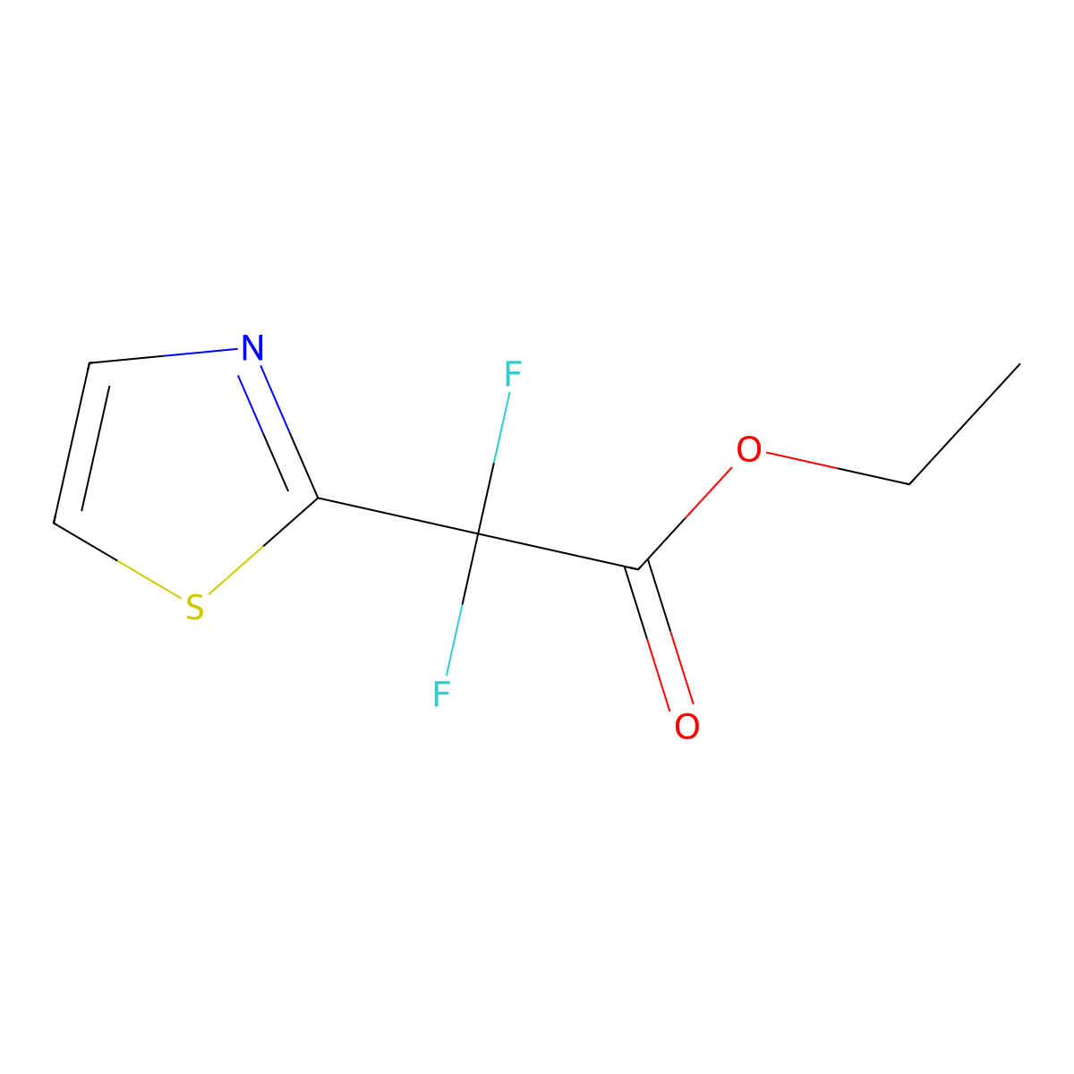 Ethyl 2,2-difluoro-2-(1,3-thiazol-2-yl)acetate molecular structure, CAS 311797-29-2