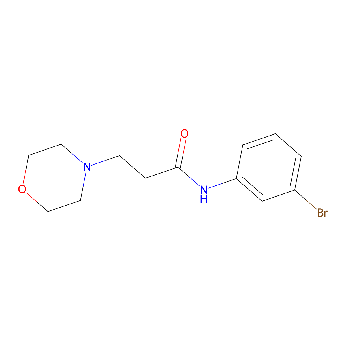 N-(3-bromophenyl)-3-morpholin-4-ylpropanamide molecular structure, CAS 311797-51-0