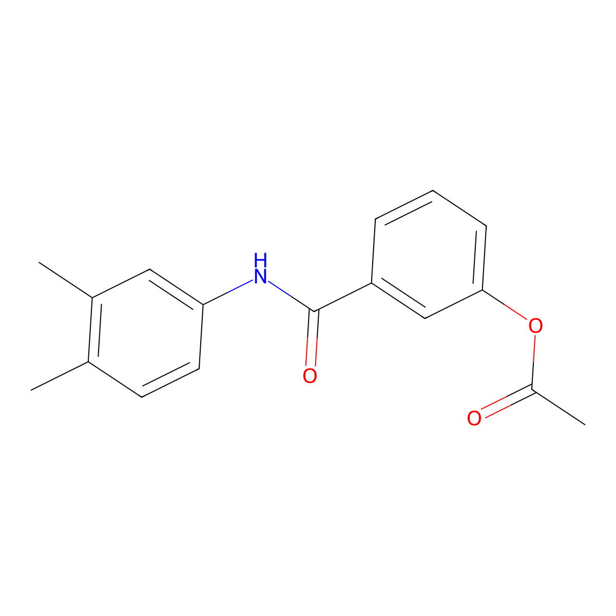 3-[(3,4-Dimethylphenyl)carbamoyl]phenyl acetate molecular structure, CAS 311797-59-8