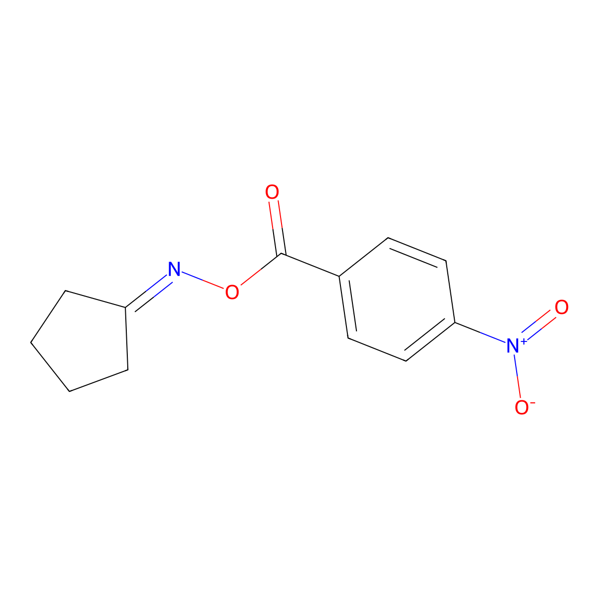 cyclopentanone O-{4-nitrobenzoyl}oxime molecular structure, CAS 311797-96-3