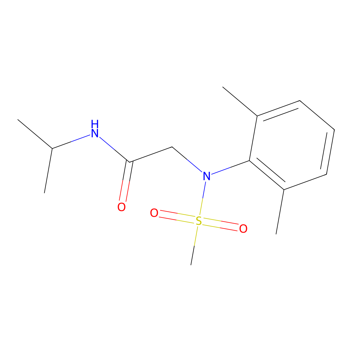 2-(2,6-dimethyl-N-methylsulfonylanilino)-N-propan-2-ylacetamide molecular structure, CAS 311798-19-3
