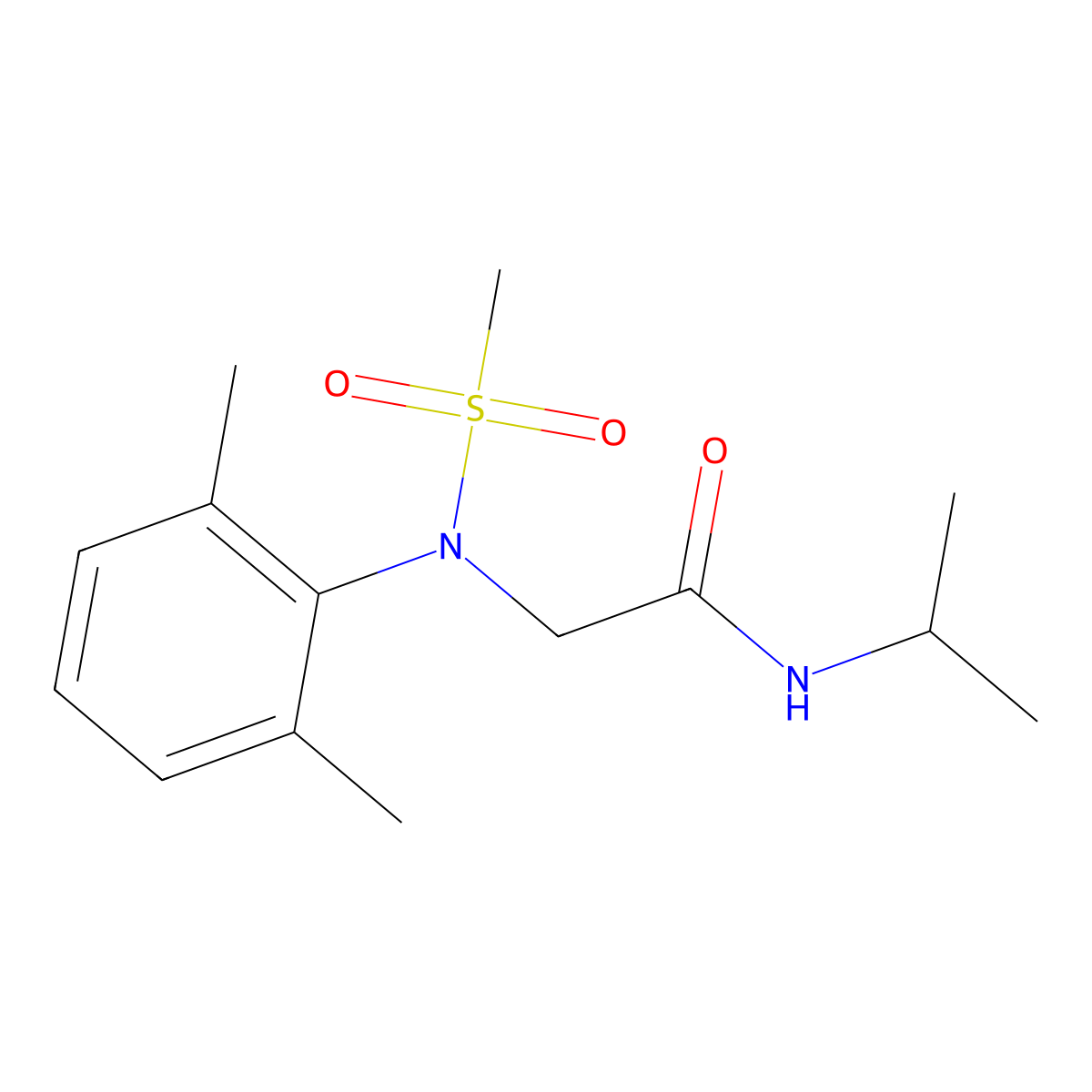 2-(2,6-dimethyl-N-methylsulfonylanilino)-N-propan-2-ylacetamide molecular structure, CAS 311798-19-3