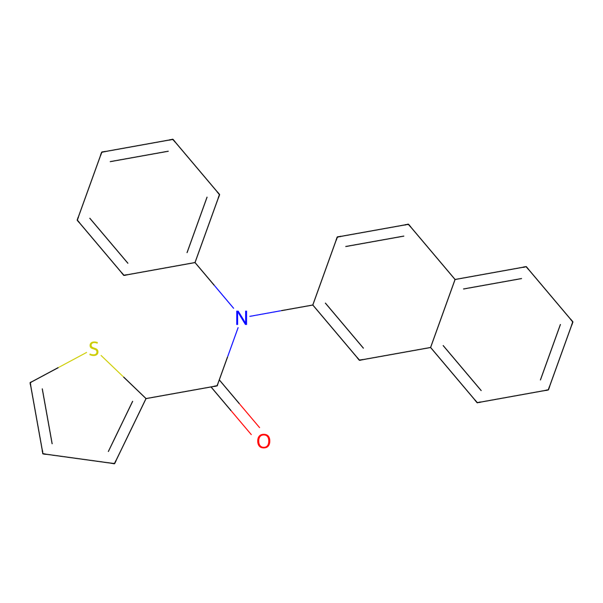 N-(2-naphthyl)-N-phenyl-2-thiophenecarboxamide molecular structure, CAS 311798-79-5