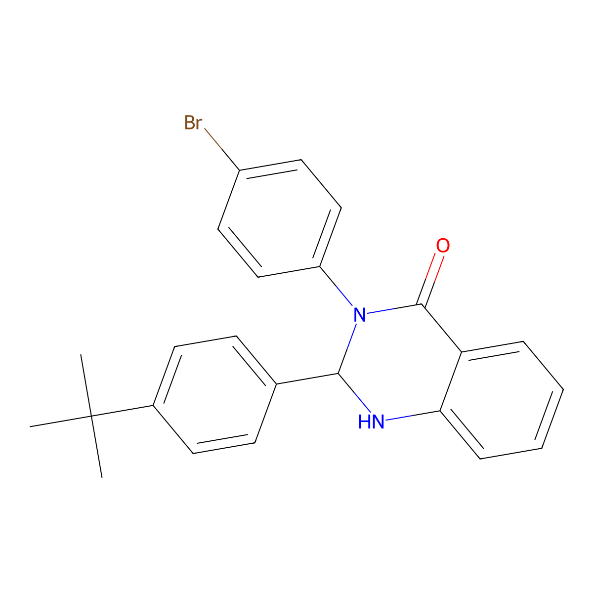 3-(4-Bromophenyl)-2-(4-tert-butylphenyl)-1,2-dihydroquinazolin-4-one molecular structure, CAS 311799-50-5