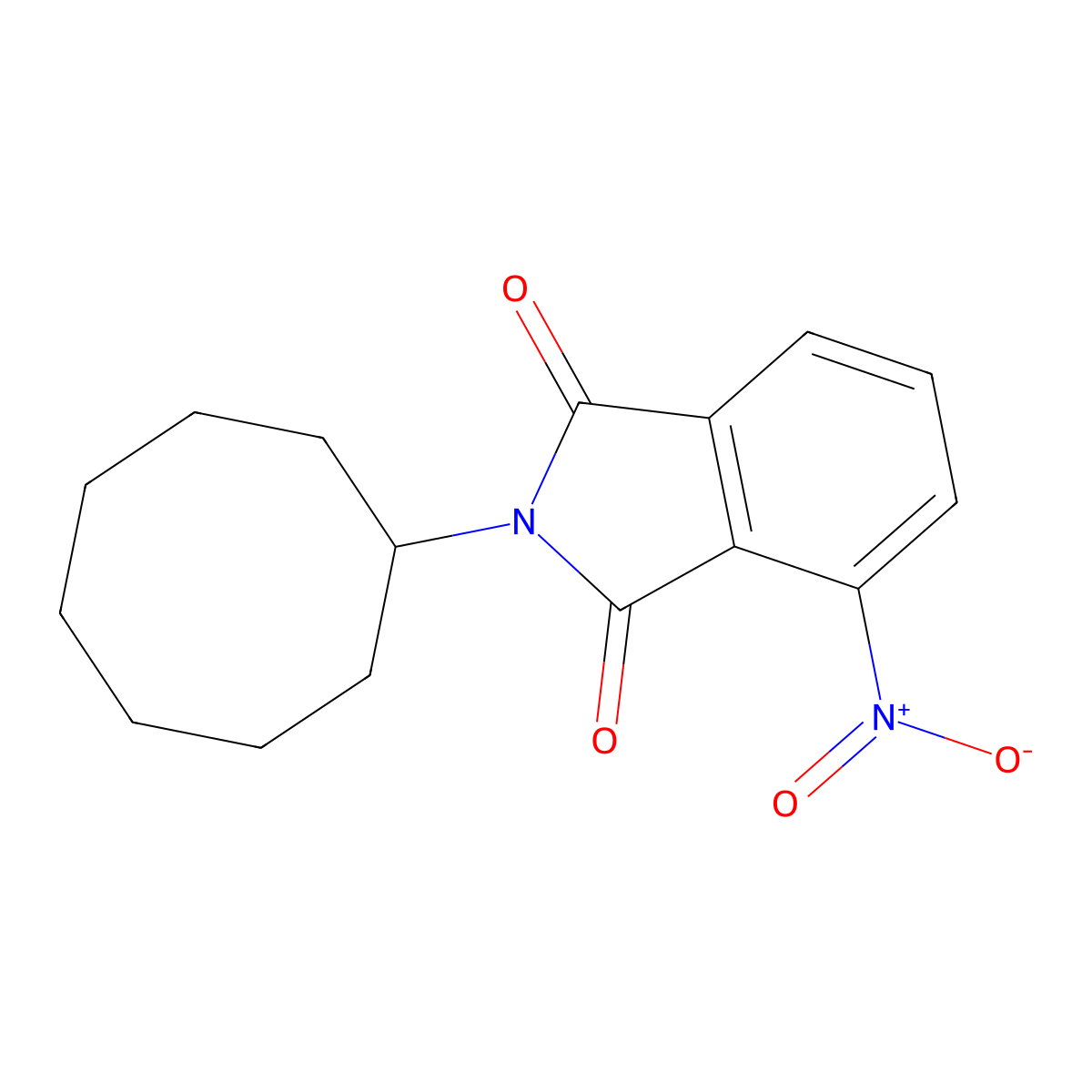 2-Cyclooctyl-4-nitroisoindole-1,3-dione molecular structure, CAS 311799-84-5