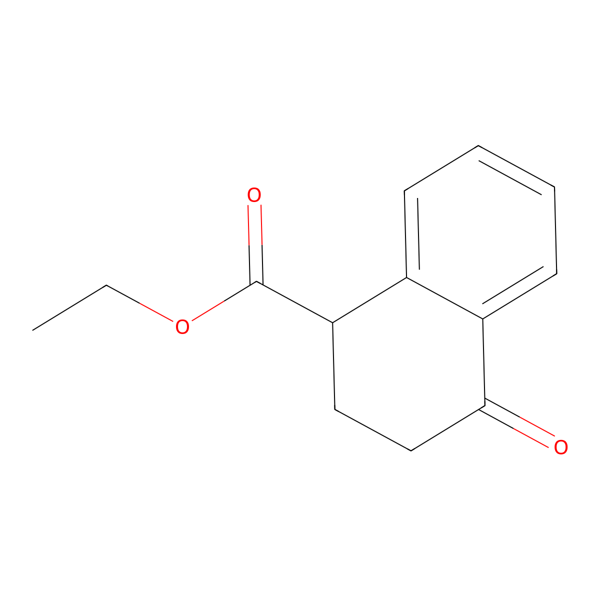 Ethyl 4-oxo-1,2,3,4-tetrahydronaphthalene-1-carboxylate molecular structure, CAS 3118-10-3
