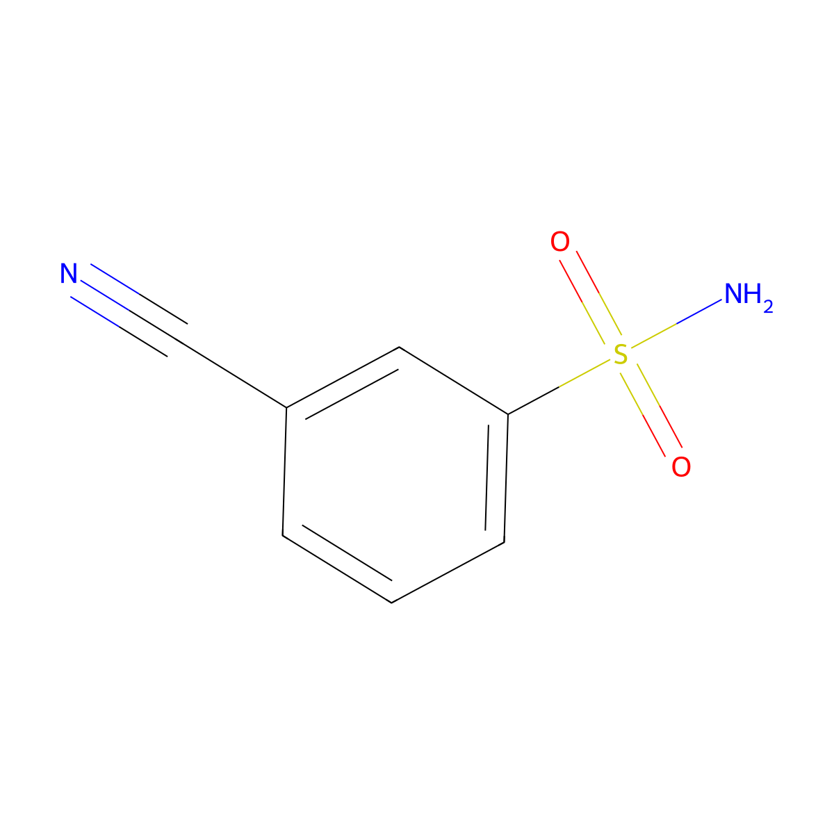 3-Cyanobenzene-1-sulfonamide molecular structure, CAS 3118-68-1