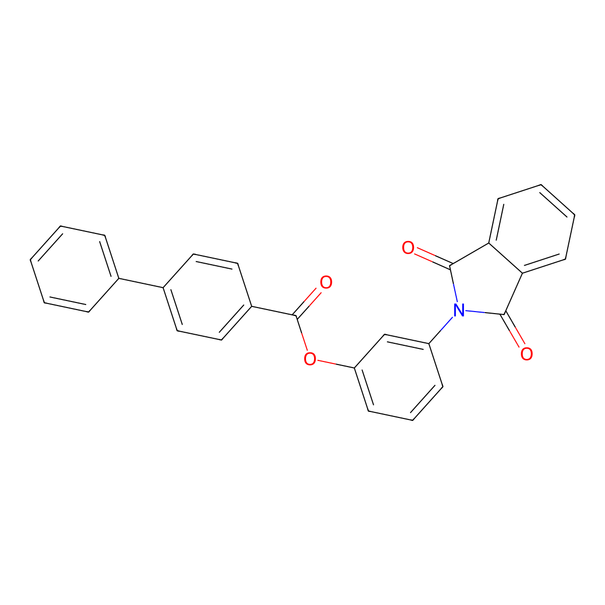 3-(1,3-dioxo-1,3-dihydro-2H-isoindol-2-yl)phenyl 4-biphenylcarboxylate molecular structure, CAS 311800-47-2