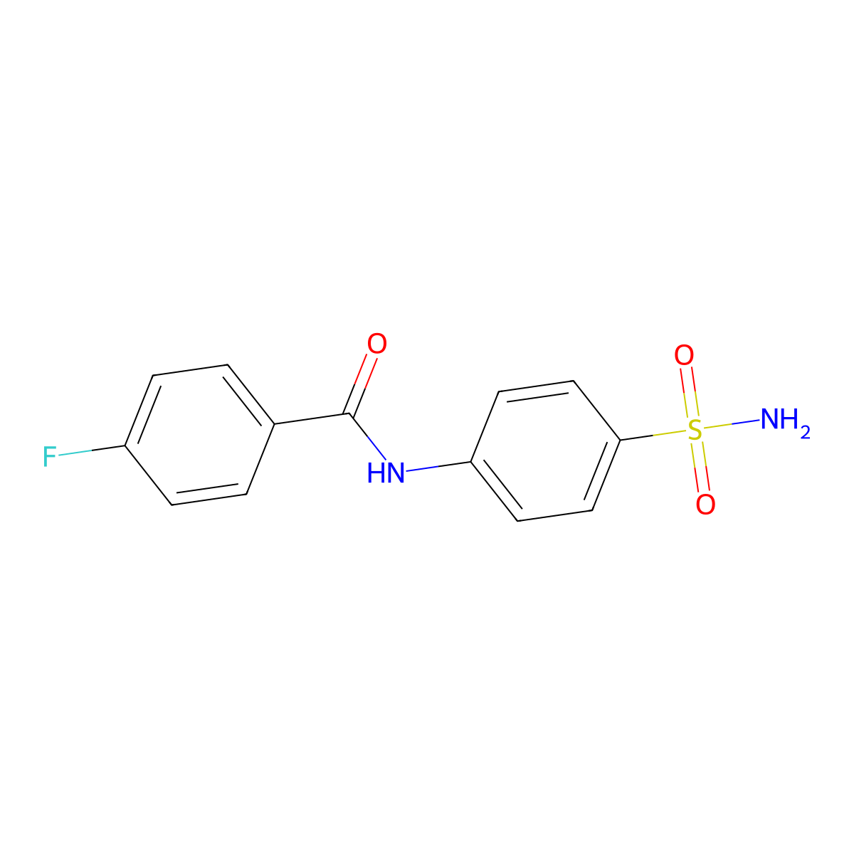 4-fluoro-N-(4-sulfamoylphenyl)benzamide molecular structure, CAS 311800-80-3