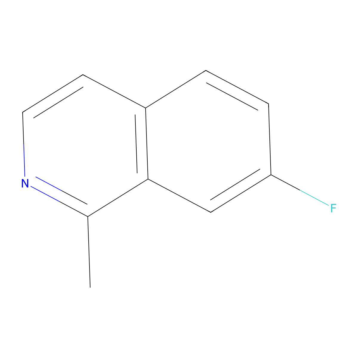 7-Fluoro-1-methylisoquinoline molecular structure, CAS 31181-25-6