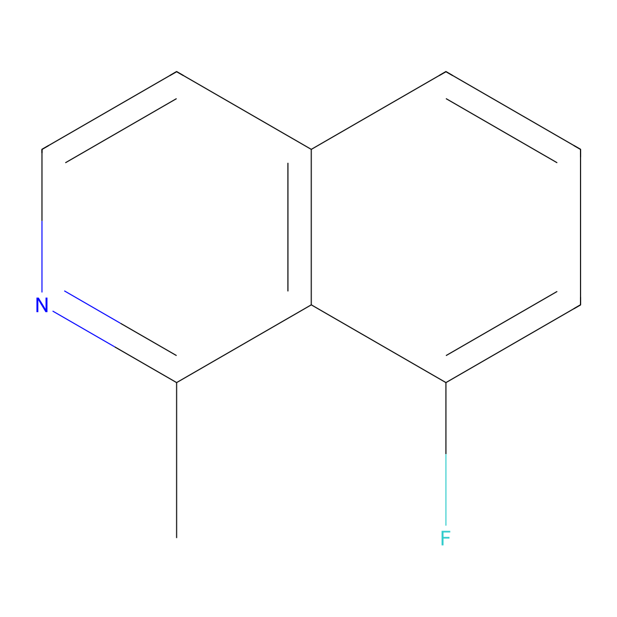8-Fluoro-1-methylisoquinoline molecular structure, CAS 31181-27-8