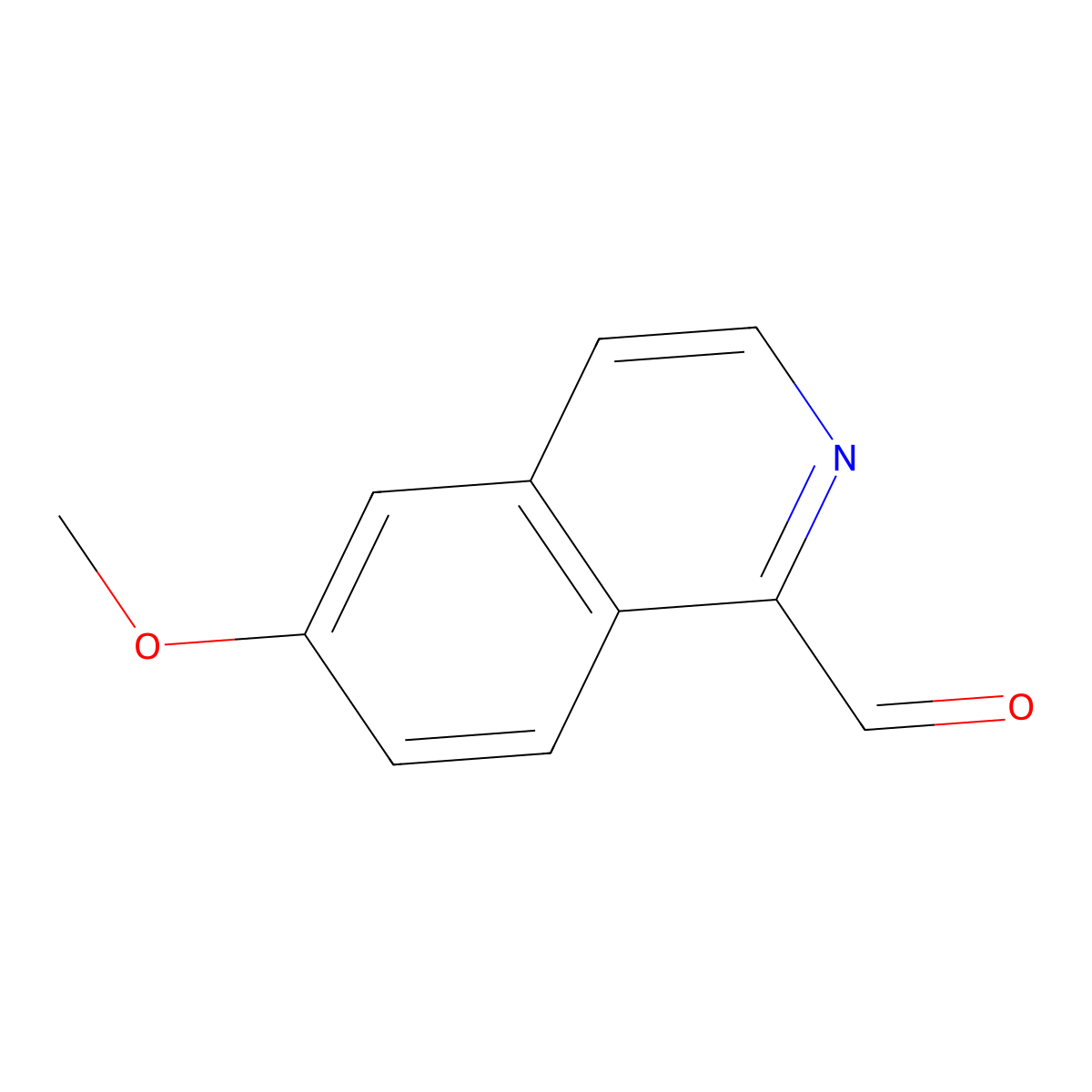 6-Methoxyisoquinoline-1-carbaldehyde molecular structure, CAS 31181-33-6