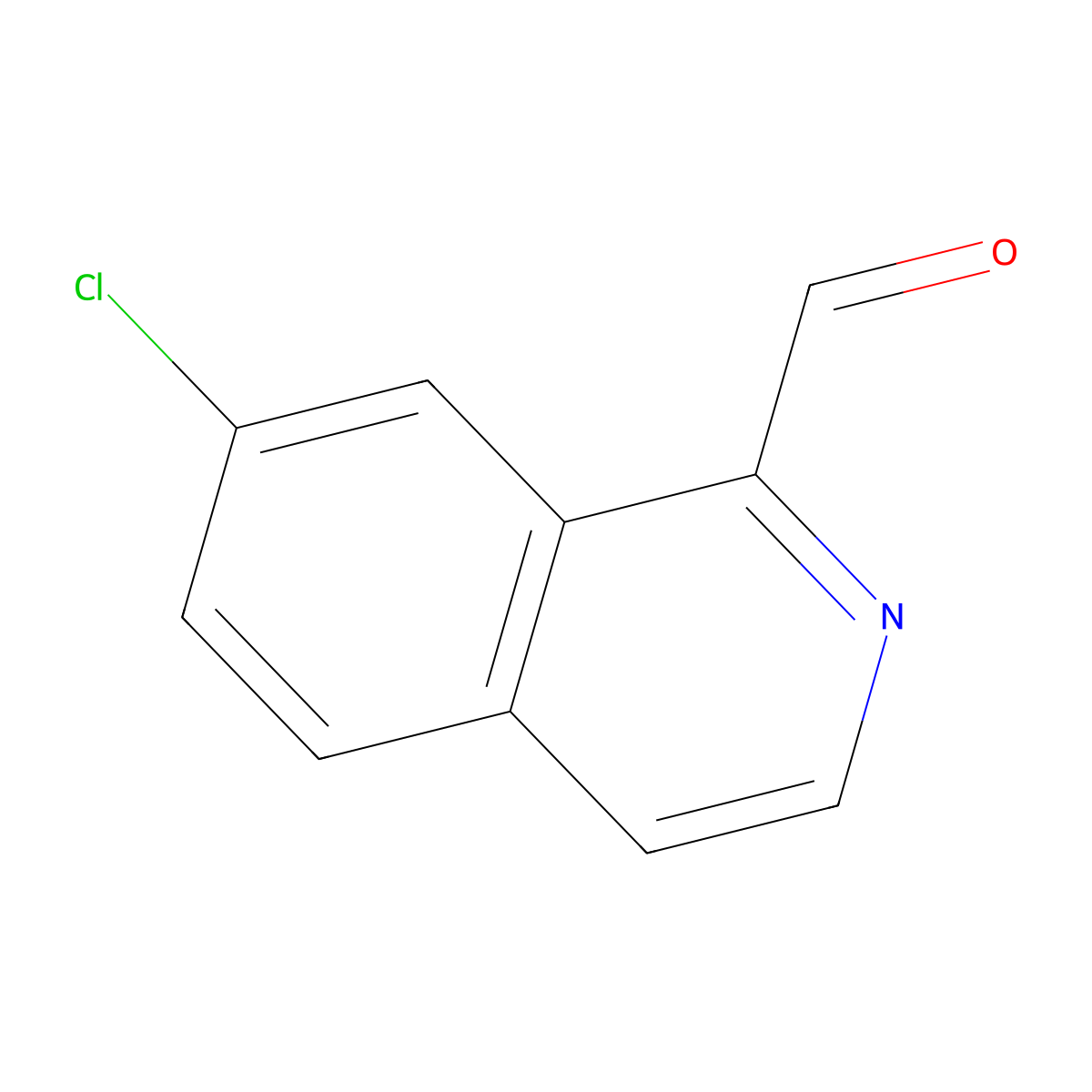7-Chloroisoquinoline-1-carbaldehyde molecular structure, CAS 31181-35-8