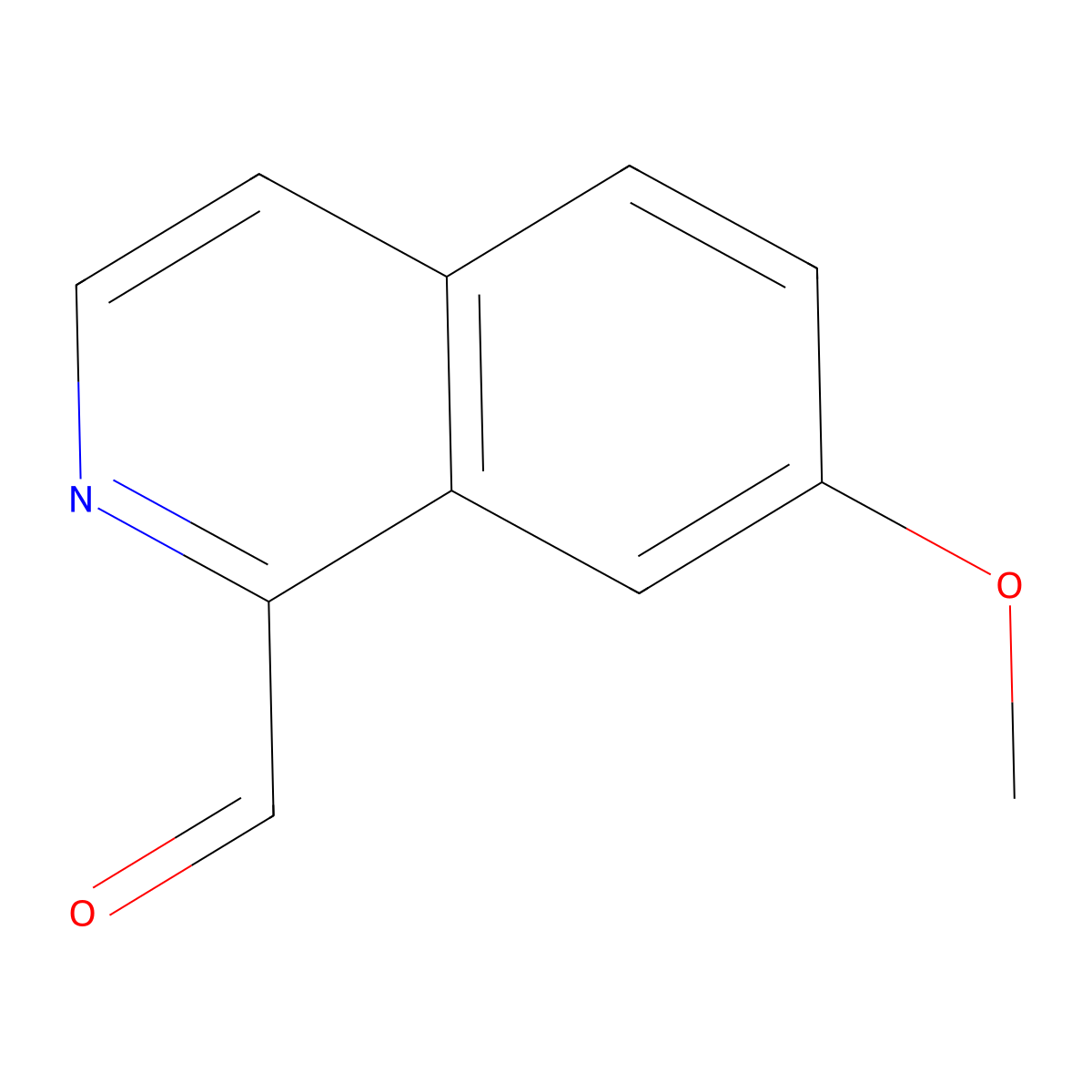 7-Methoxyisoquinoline-1-carbaldehyde molecular structure, CAS 31181-37-0