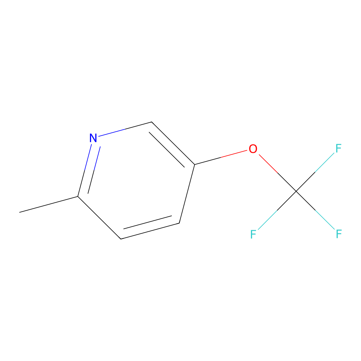 2-Methyl-5-(trifluoromethoxy)pyridine molecular structure, CAS 31181-55-2