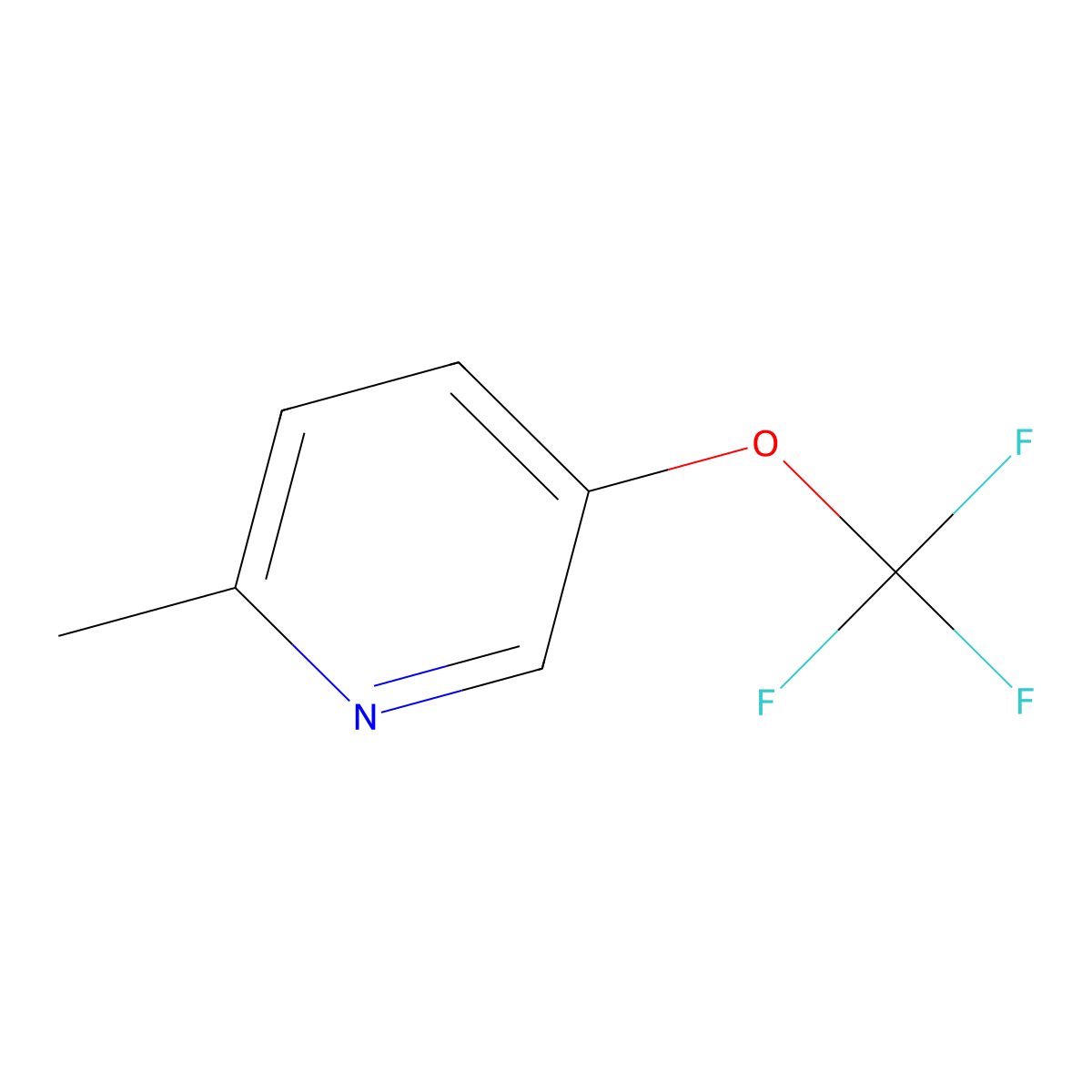 2-Methyl-5-(trifluoromethoxy)pyridine molecular structure, CAS 31181-55-2