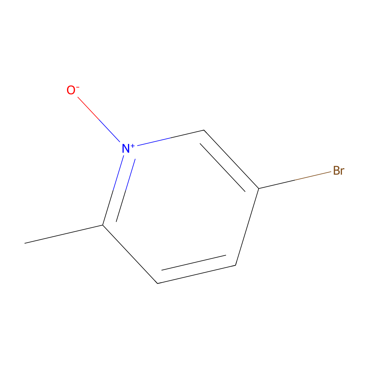 5-Bromo-2-methylpyridin-1-ium-1-olate molecular structure, CAS 31181-64-3