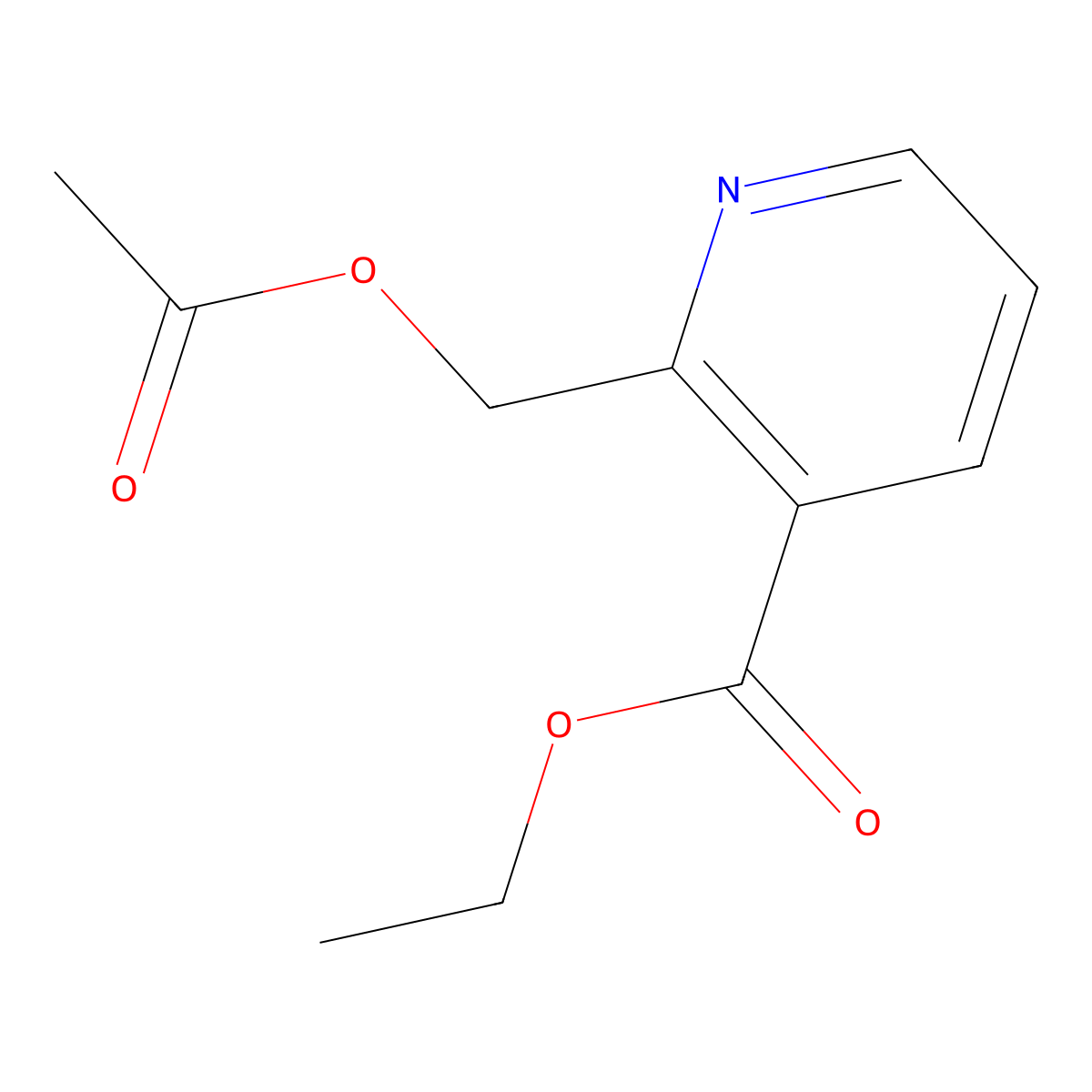 Ethyl 2-(acetoxymethyl)nicotinate molecular structure, CAS 31181-70-1