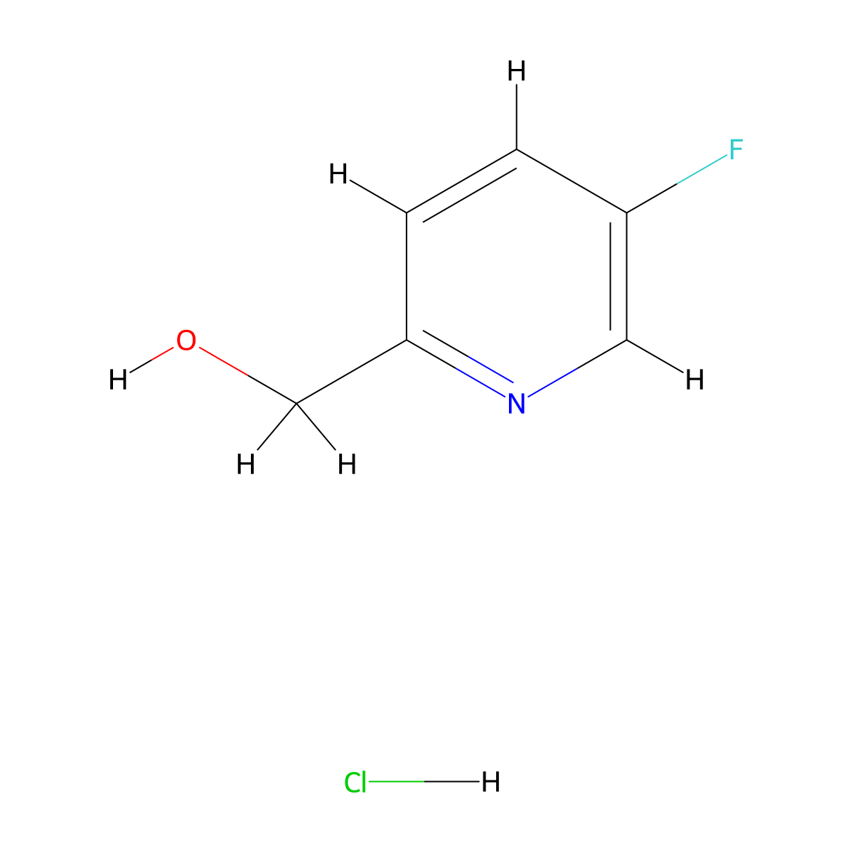 (5-Fluoropyridin-2-yl)methanol hydrochloride molecular structure, CAS 31181-80-3
