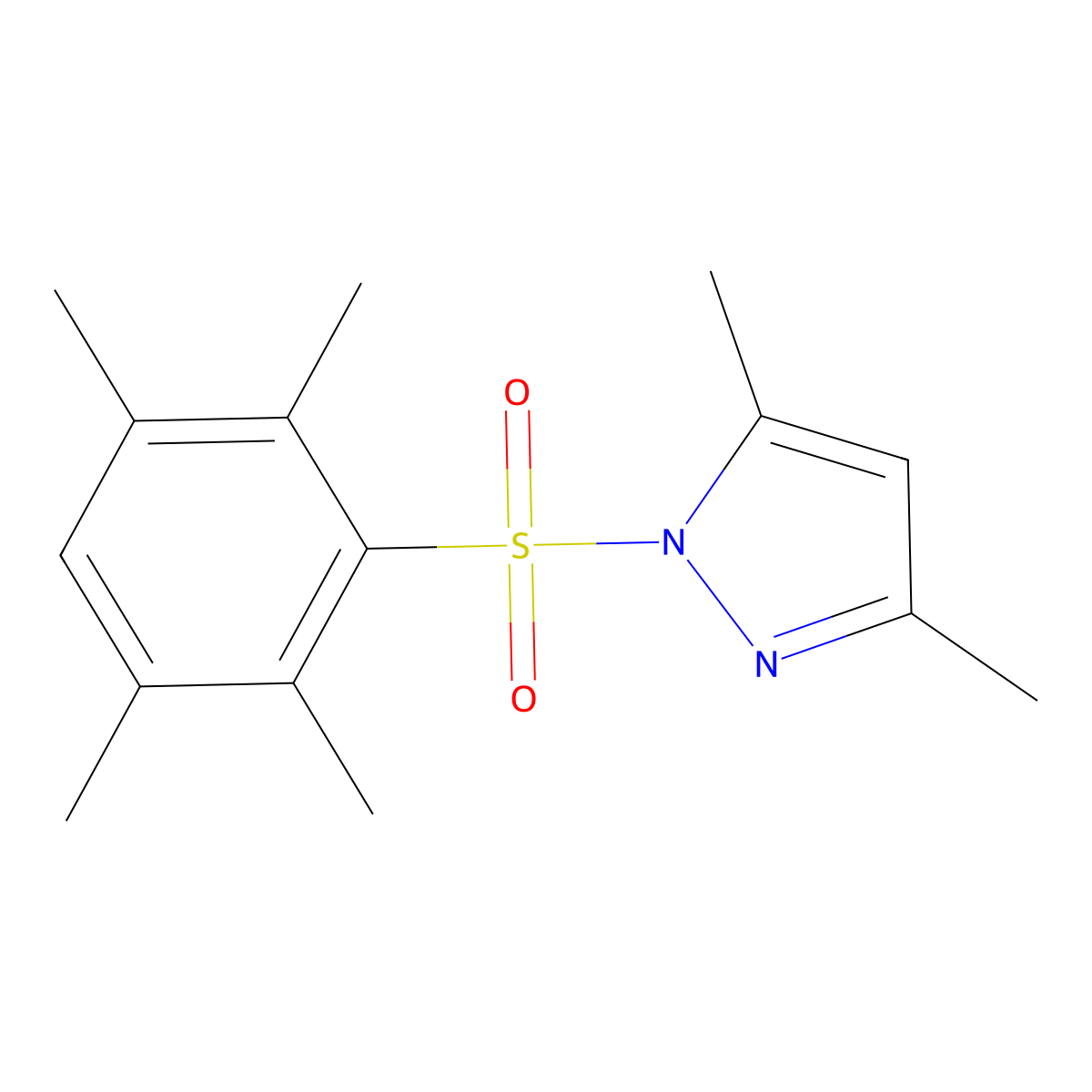 3,5-dimethyl-1-[(2,3,5,6-tetramethylphenyl)sulfonyl]-1H-pyrazole molecular structure, CAS 311812-70-1