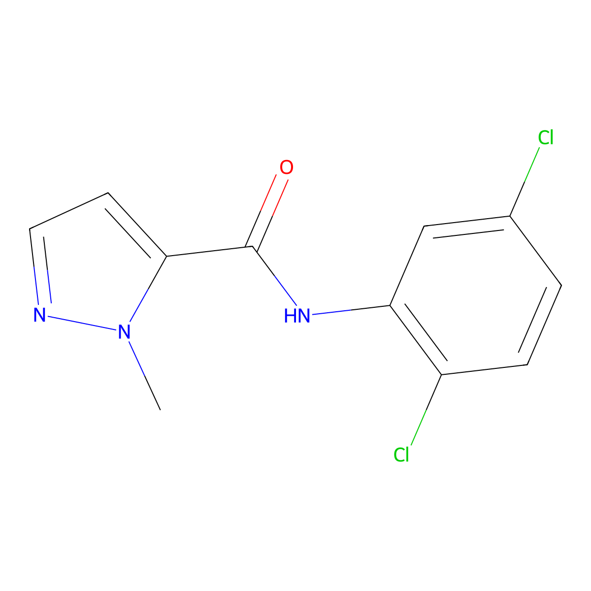 N-(2,5-dichlorophenyl)-1-methyl-1H-pyrazole-5-carboxamide molecular structure, CAS 311812-82-5