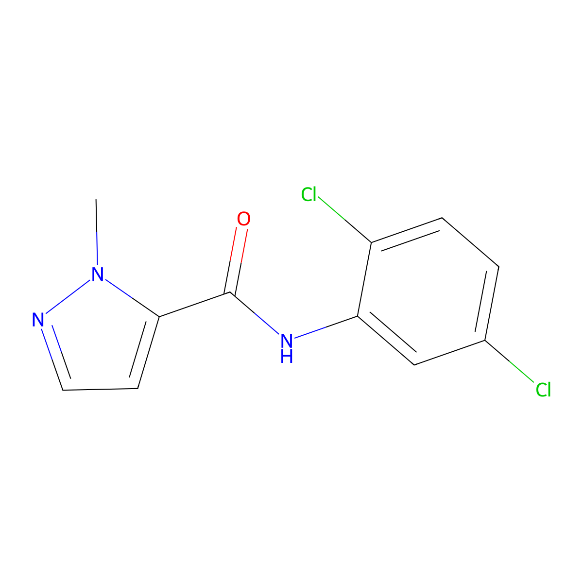 N-(2,5-dichlorophenyl)-1-methyl-1H-pyrazole-5-carboxamide molecular structure, CAS 311812-82-5