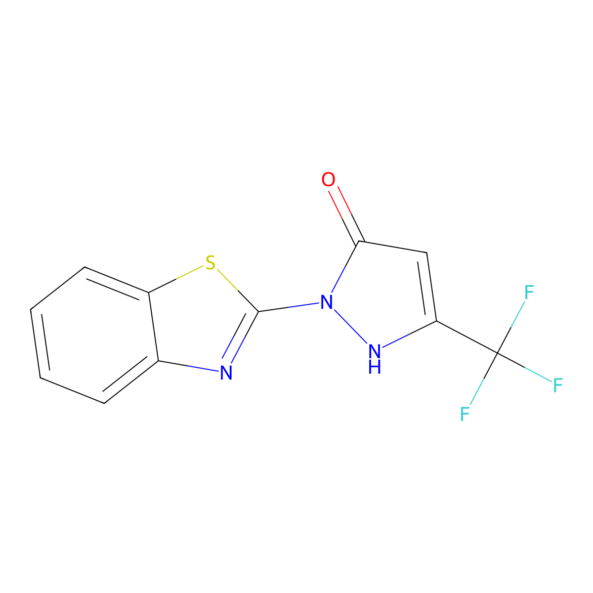 1-(1,3-benzothiazol-2-yl)-3-(trifluoromethyl)-1H-pyrazol-5-ol molecular structure, CAS 311812-88-1