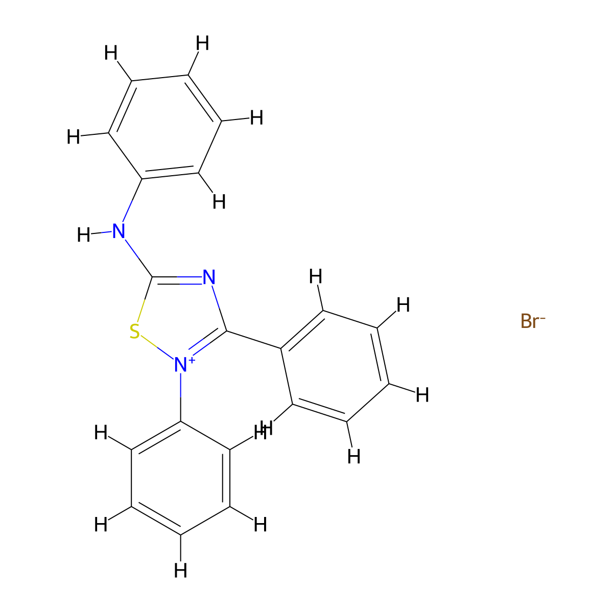 2,3-Diphenyl-5-(phenylamino)-1,2lambda5,4-thiadiazol-2-ylium bromide molecular structure, CAS 311814-54-7