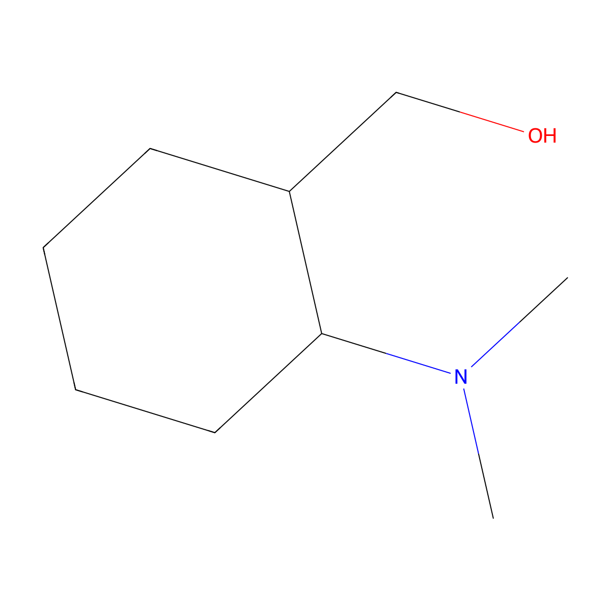 rac-((1R,2R)-2-(dimethylamino)cyclohexyl)methanol molecular structure, CAS 31182-67-9