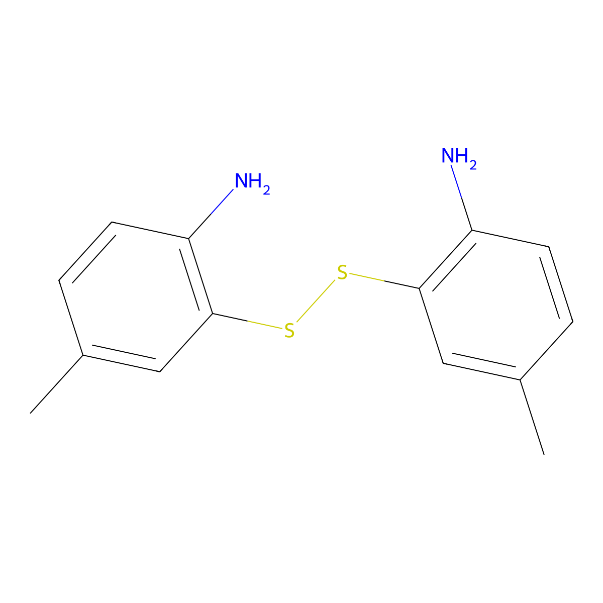 2-[(2-Amino-5-methylphenyl)dithio]-4-methylaniline molecular structure, CAS 31183-91-2