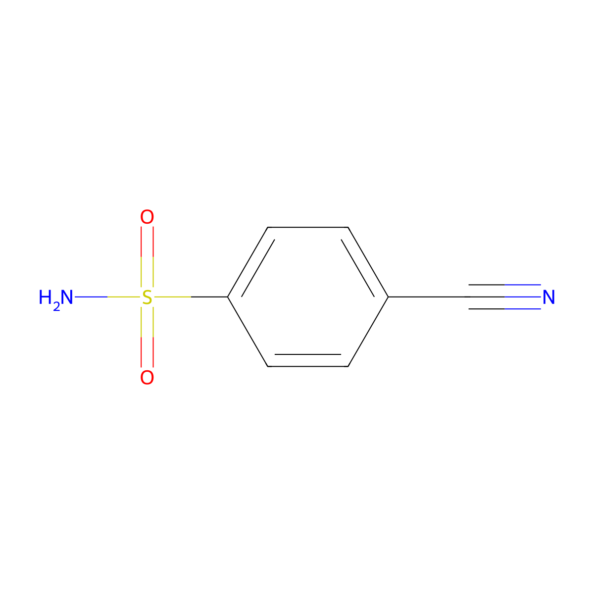p-Cyanobenzenesulphonamide molecular structure, CAS 3119-02-6