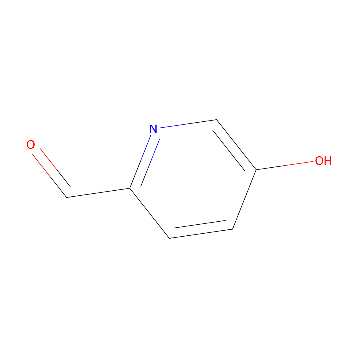 5-Hydroxy-2-pyridinecarboxaldehyde molecular structure, CAS 31191-08-9