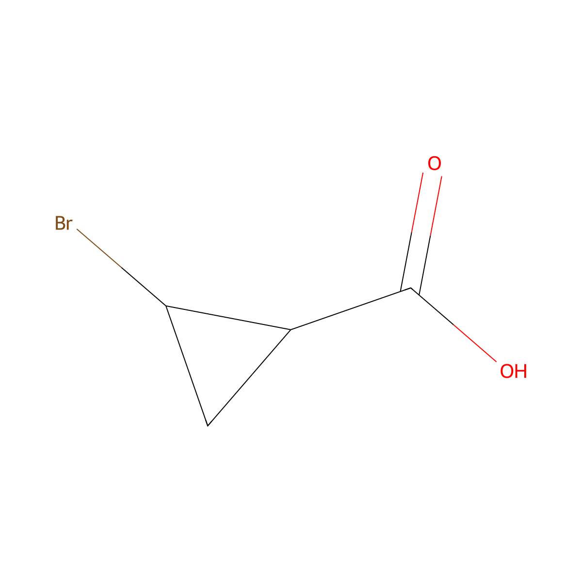 rac-(1R,2R)-2-bromocyclopropane-1-carboxylic acid molecular structure, CAS 31191-77-2