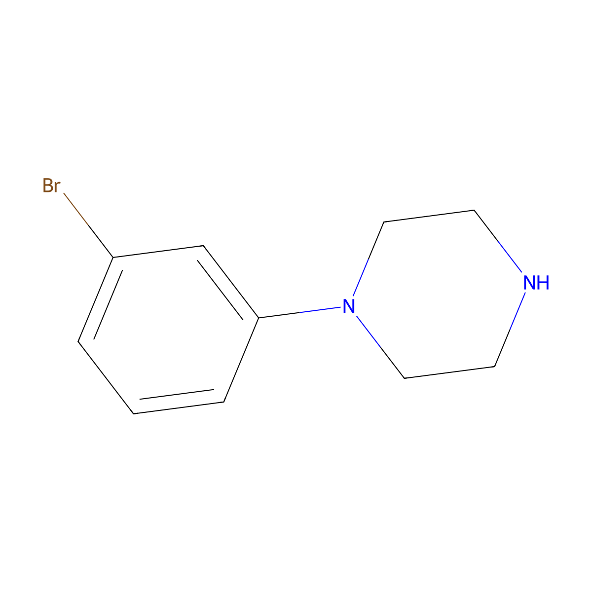 1-(3-Bromophenyl)piperazine molecular structure, CAS 31197-30-5