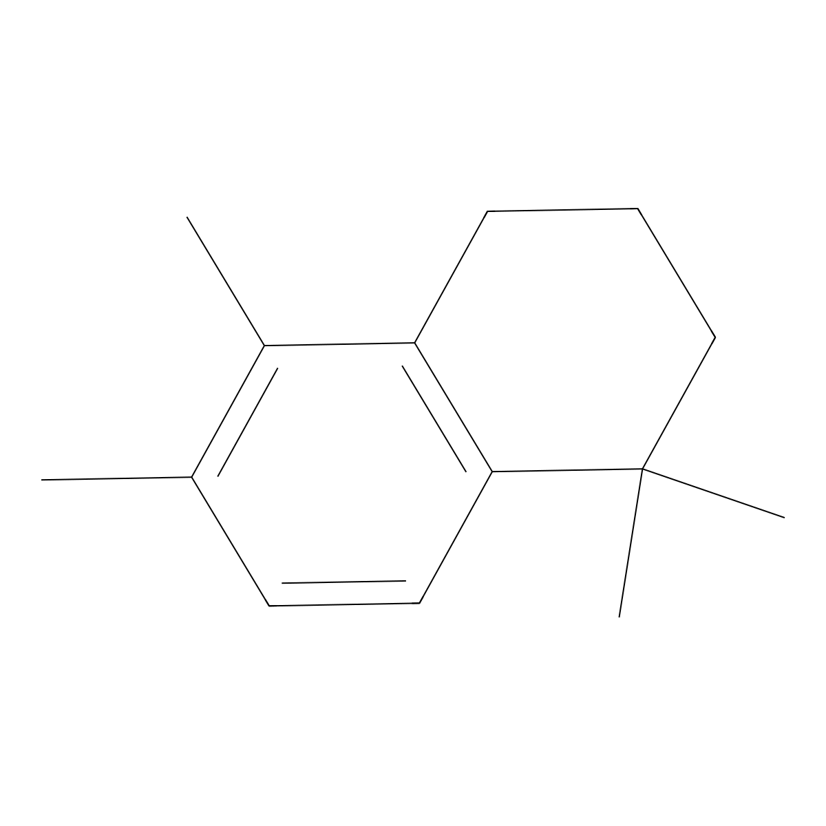 Naphthalene, 1,2,3,4-tetrahydro-1,1,5,6-tetramethyl- molecular structure, CAS 31197-54-3