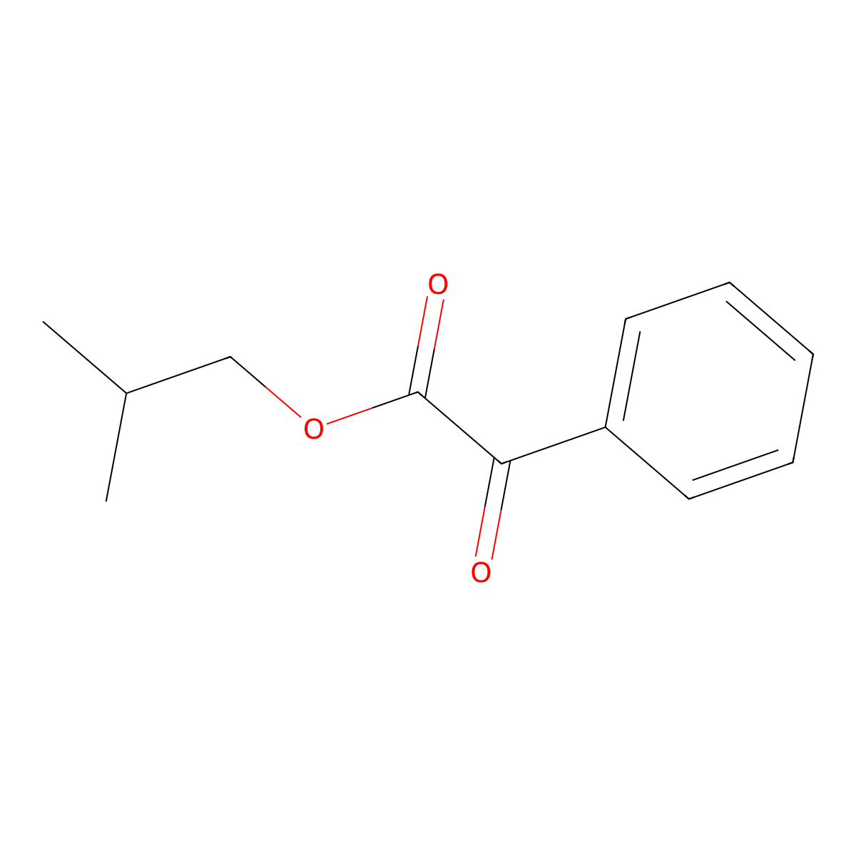 Isobutyl 2-oxo-2-phenylacetate molecular structure, CAS 31197-67-8