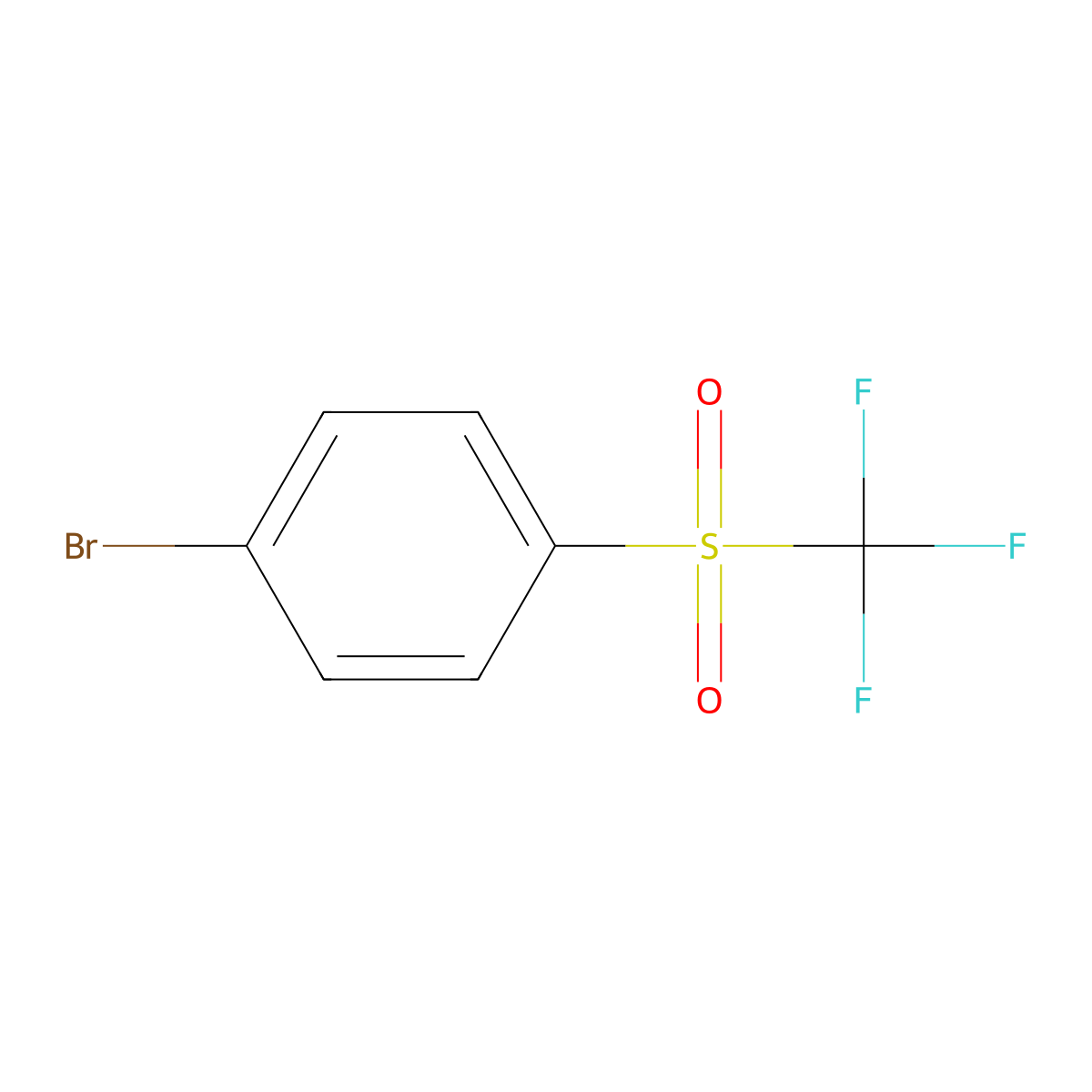 1-Bromo-4-trifluoromethanesulfonylbenzene molecular structure, CAS 312-20-9