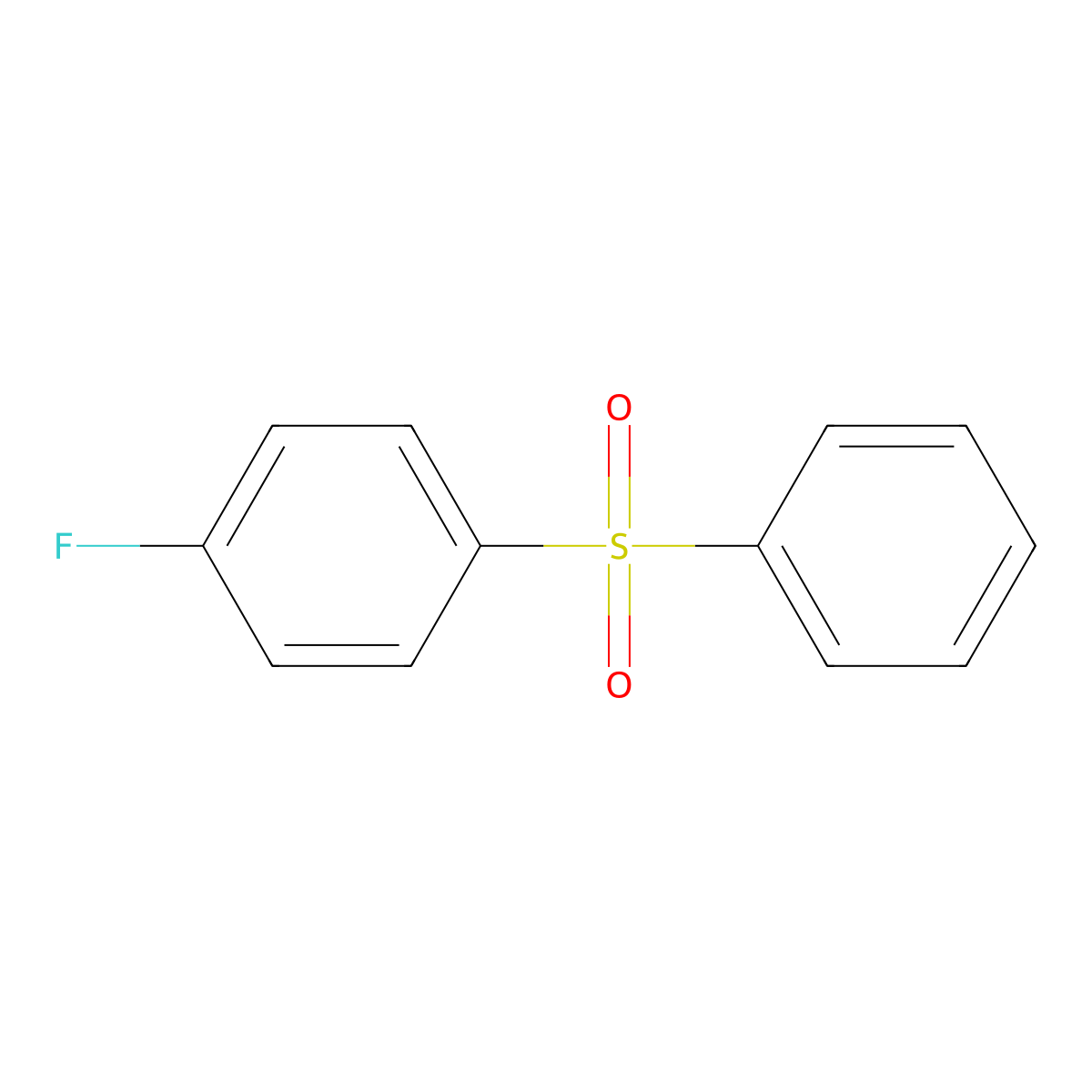 1-Fluoro-4-(phenylsulphonyl)benzene molecular structure, CAS 312-31-2