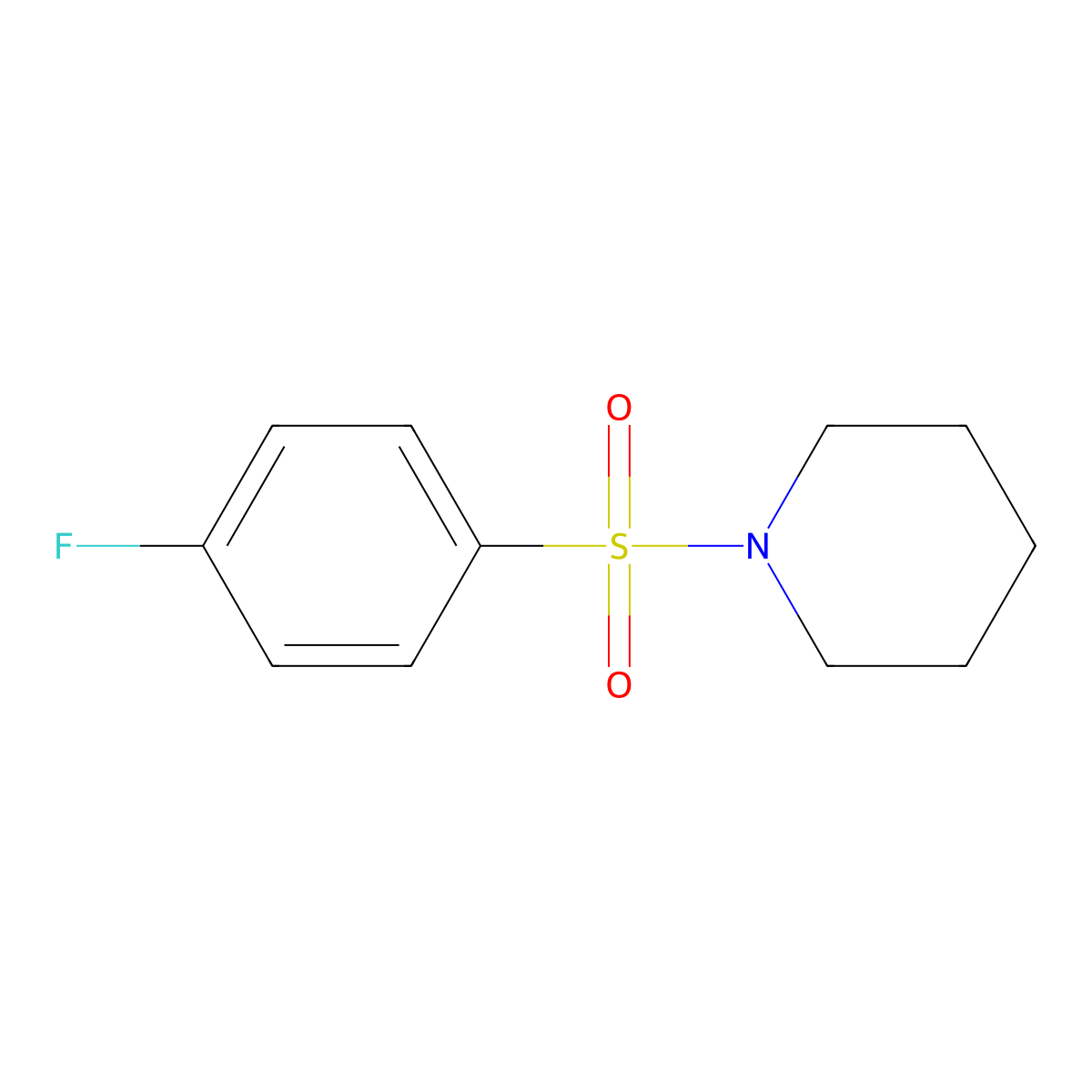 1-(4-Fluorophenylsulfonyl)piperidine molecular structure, CAS 312-32-3