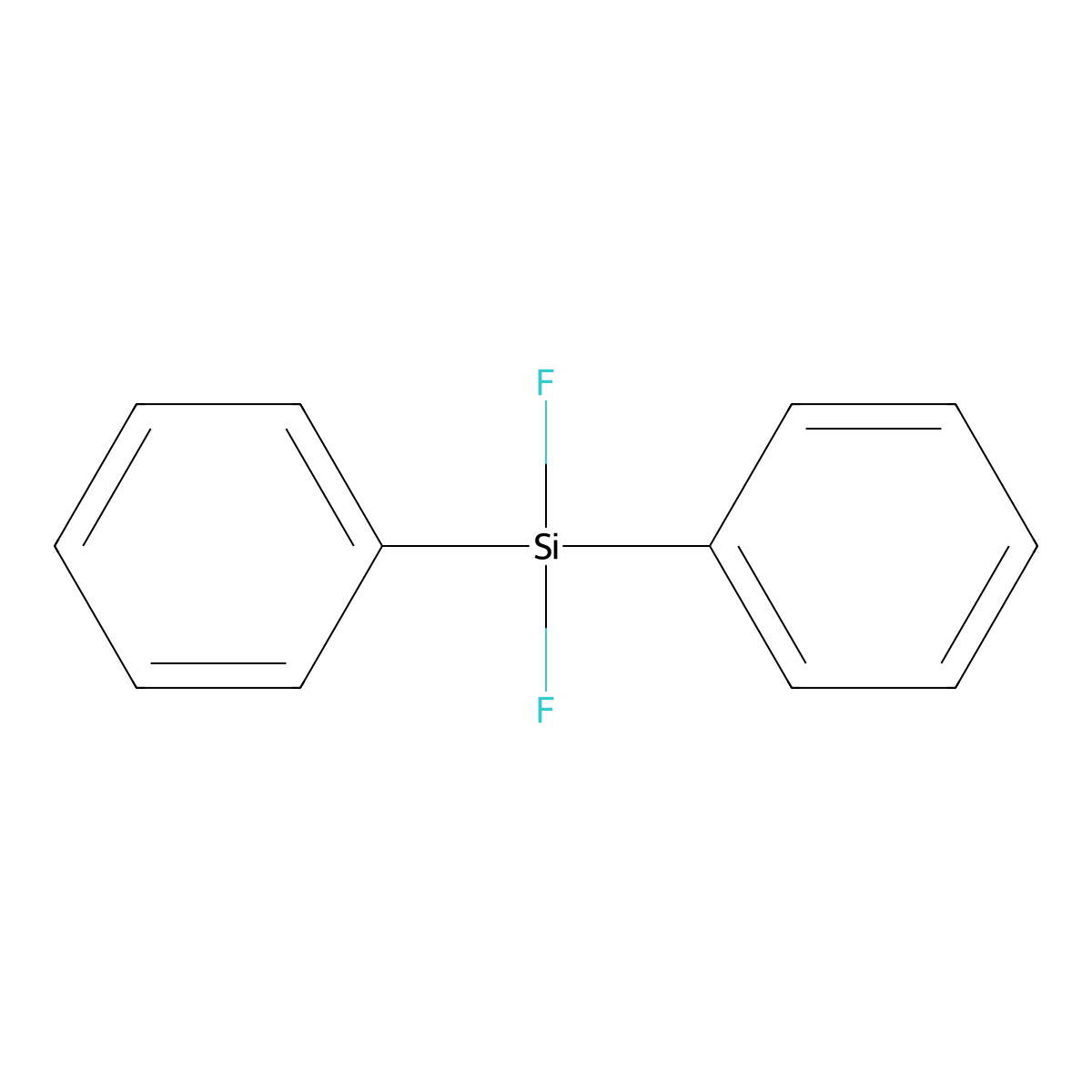 Difluorodiphenylsilane molecular structure, CAS 312-40-3