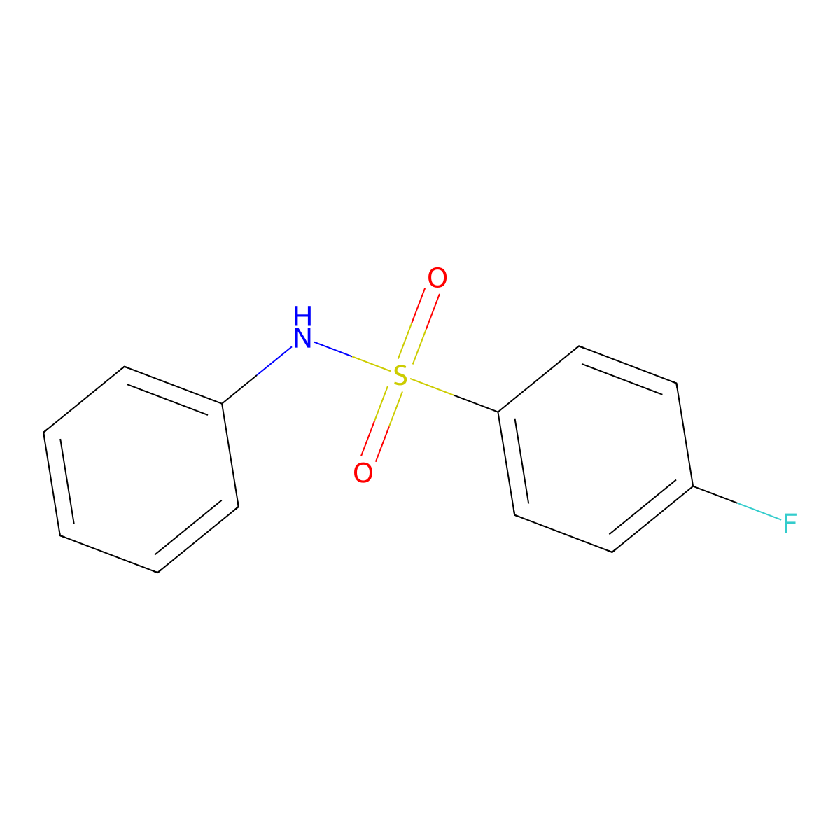 4-Fluoro-N-phenylbenzenesulfonamide molecular structure, CAS 312-52-7