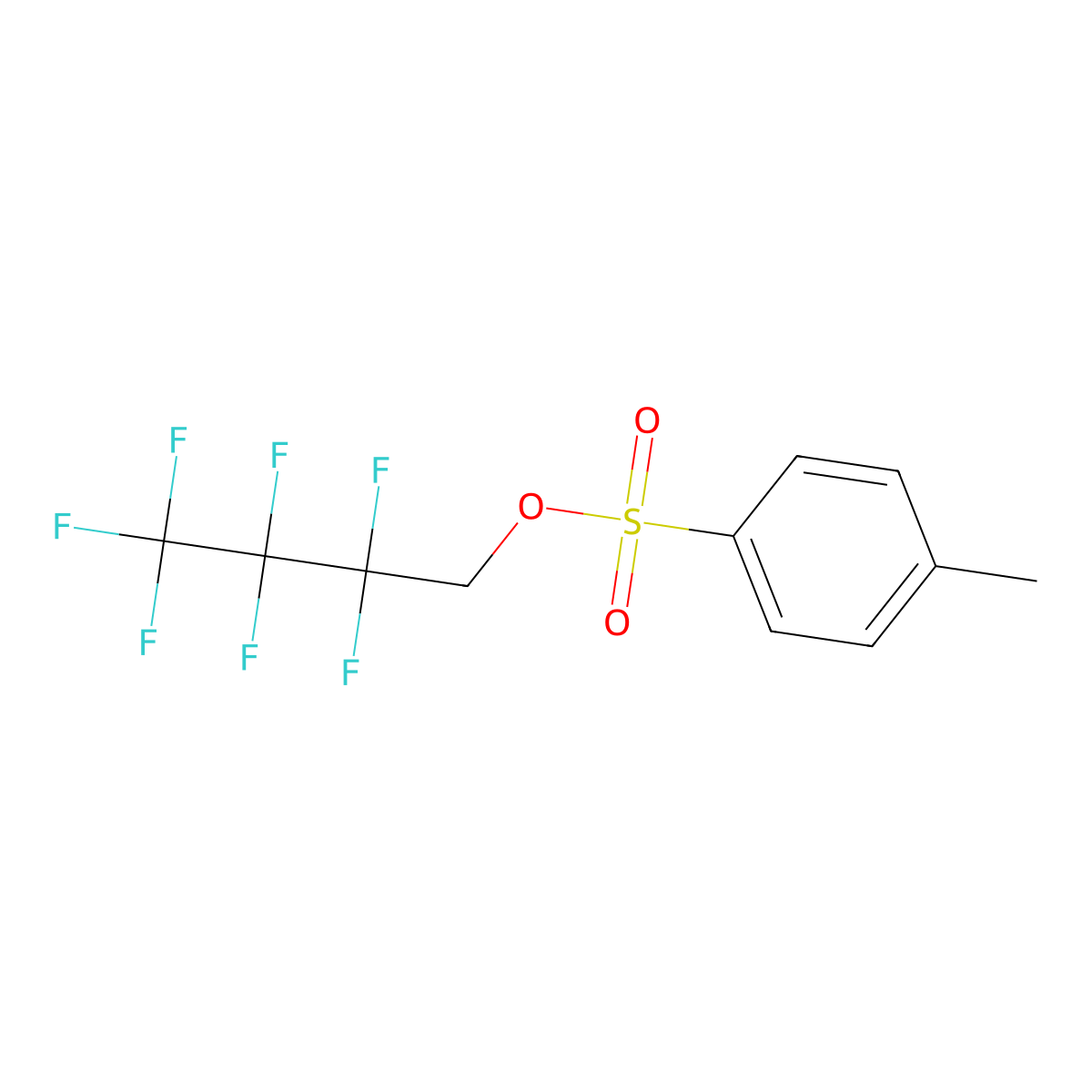 2,2,3,3,4,4,4-Heptafluorobutyl 4-methylbenzene-1-sulfonate molecular structure, CAS 312-66-3