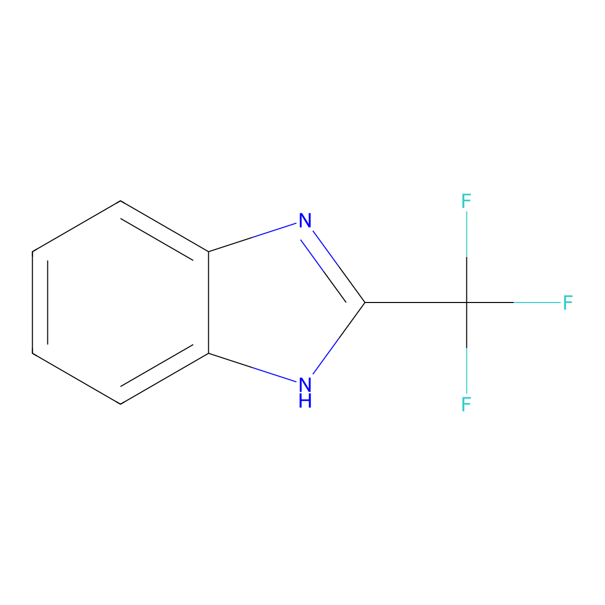 2-(Trifluoromethyl)-1H-benzimidazole molecular structure, CAS 312-73-2