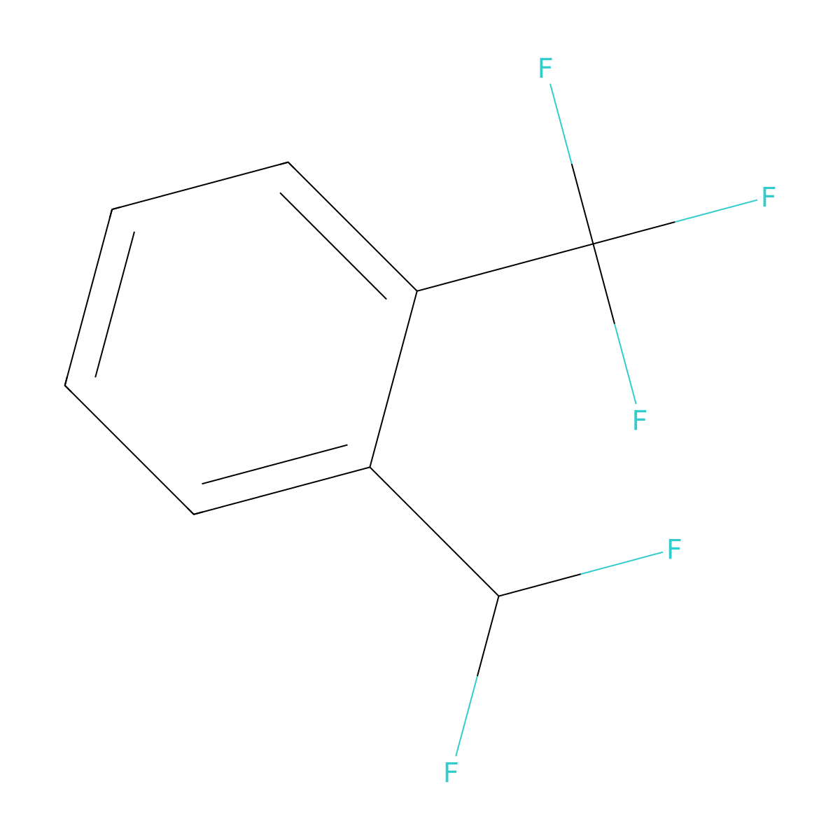 alpha,alpha,alpha,alpha',alpha'-Pentafluoro-o-xylene molecular structure, CAS 312-95-8