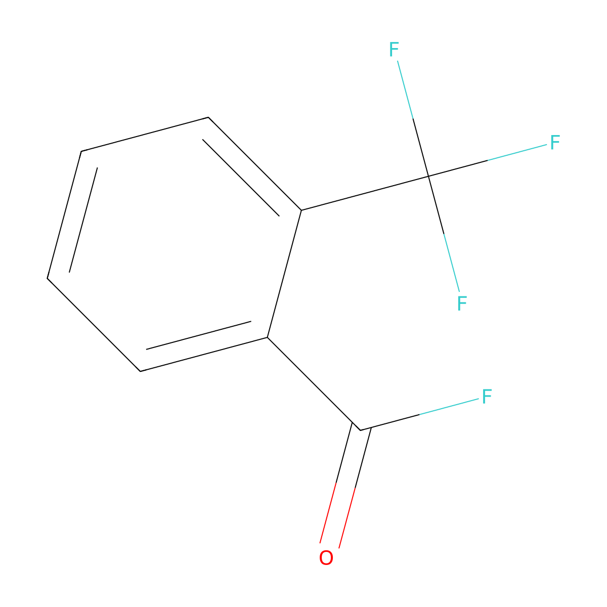 2-(Trifluoromethyl)benzoyl fluoride molecular structure, CAS 312-96-9