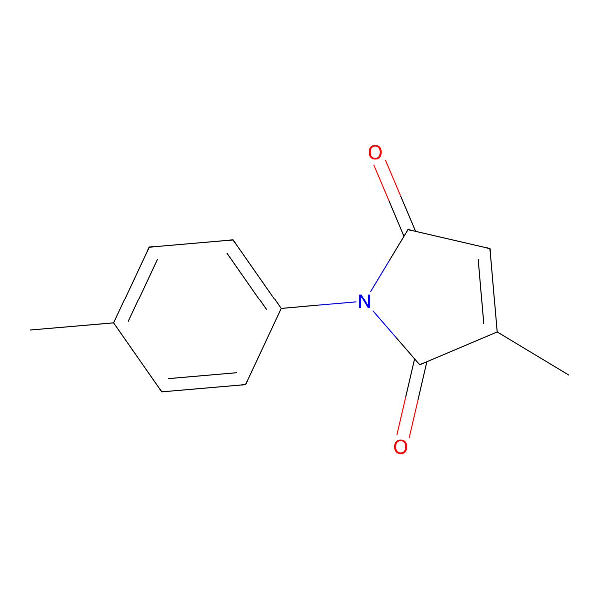 1H-Pyrrole-2,5-dione, 3-methyl-1-(4-methylphenyl)- molecular structure, CAS 3120-12-5