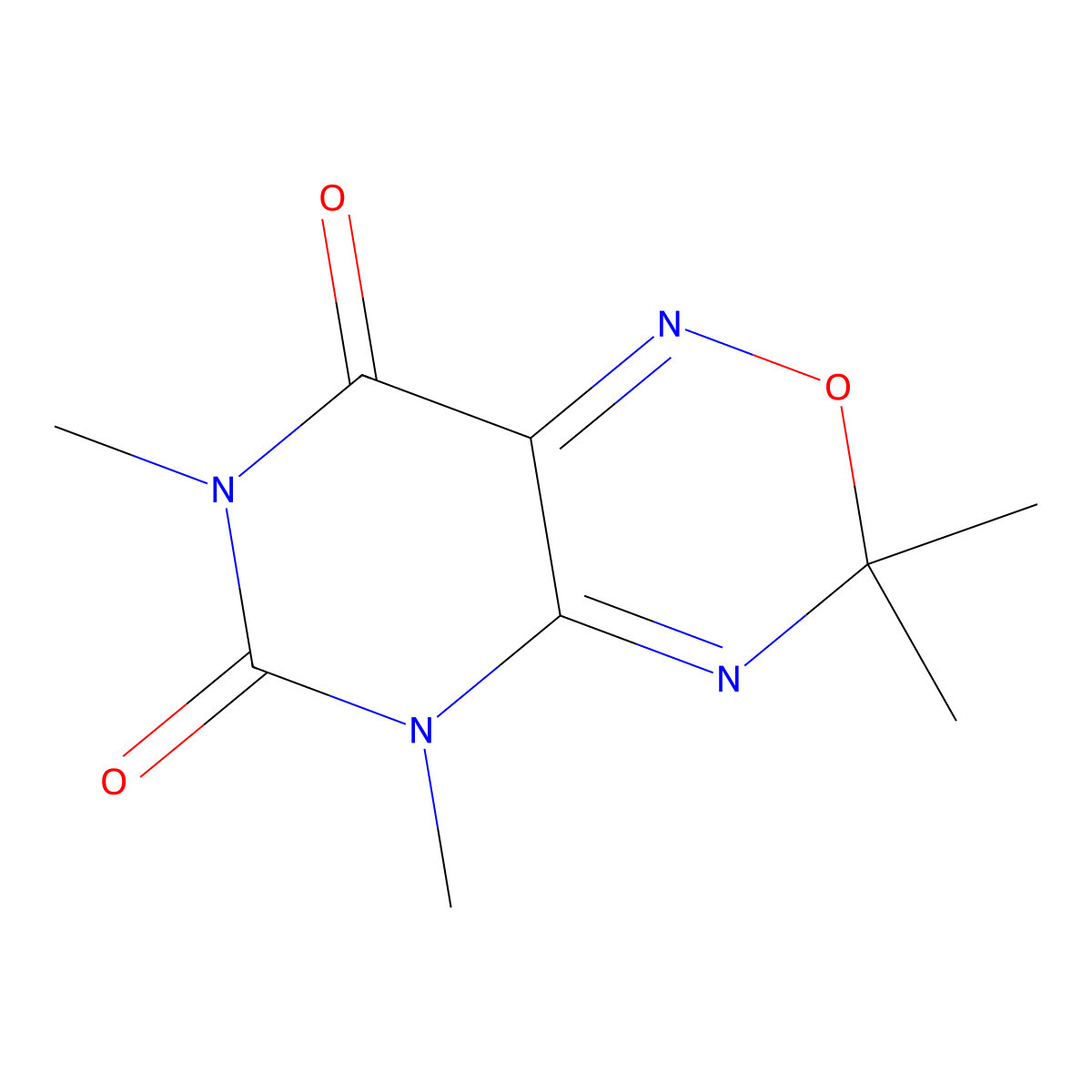 3H-Pyrimido(5,4-c)(1,2,5)oxadiazine-6,8(5H,7H)-dione, 3,3,5,7-tetramethyl- molecular structure, CAS 3120-45-4
