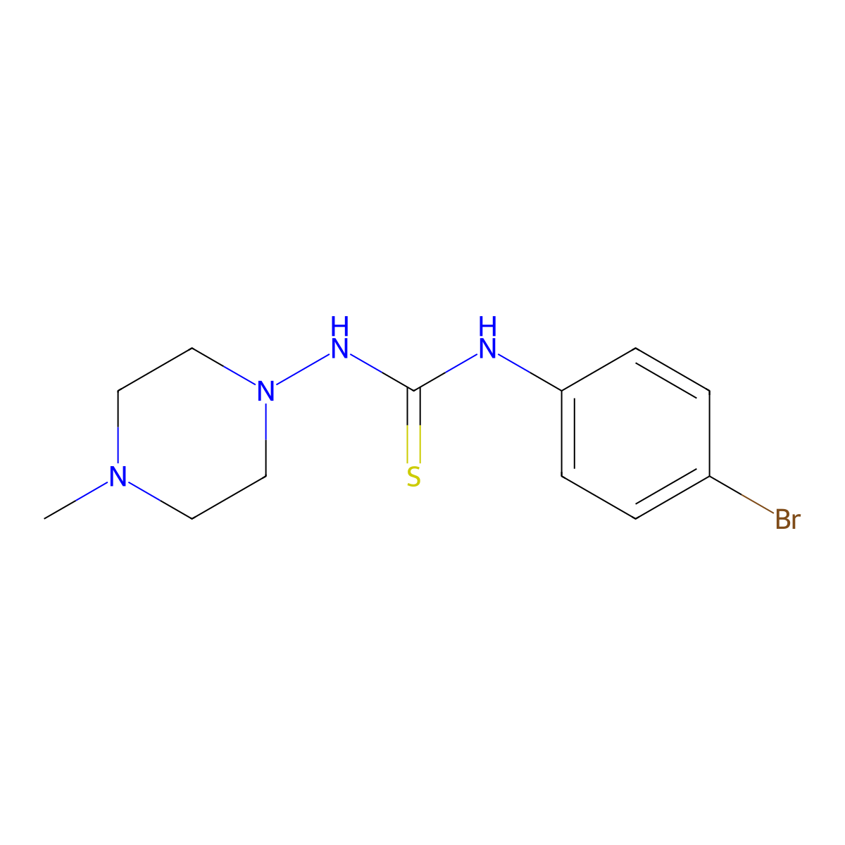 1-(4-Bromophenyl)-3-(4-methylpiperazin-1-yl)thiourea molecular structure, CAS 31204-36-1