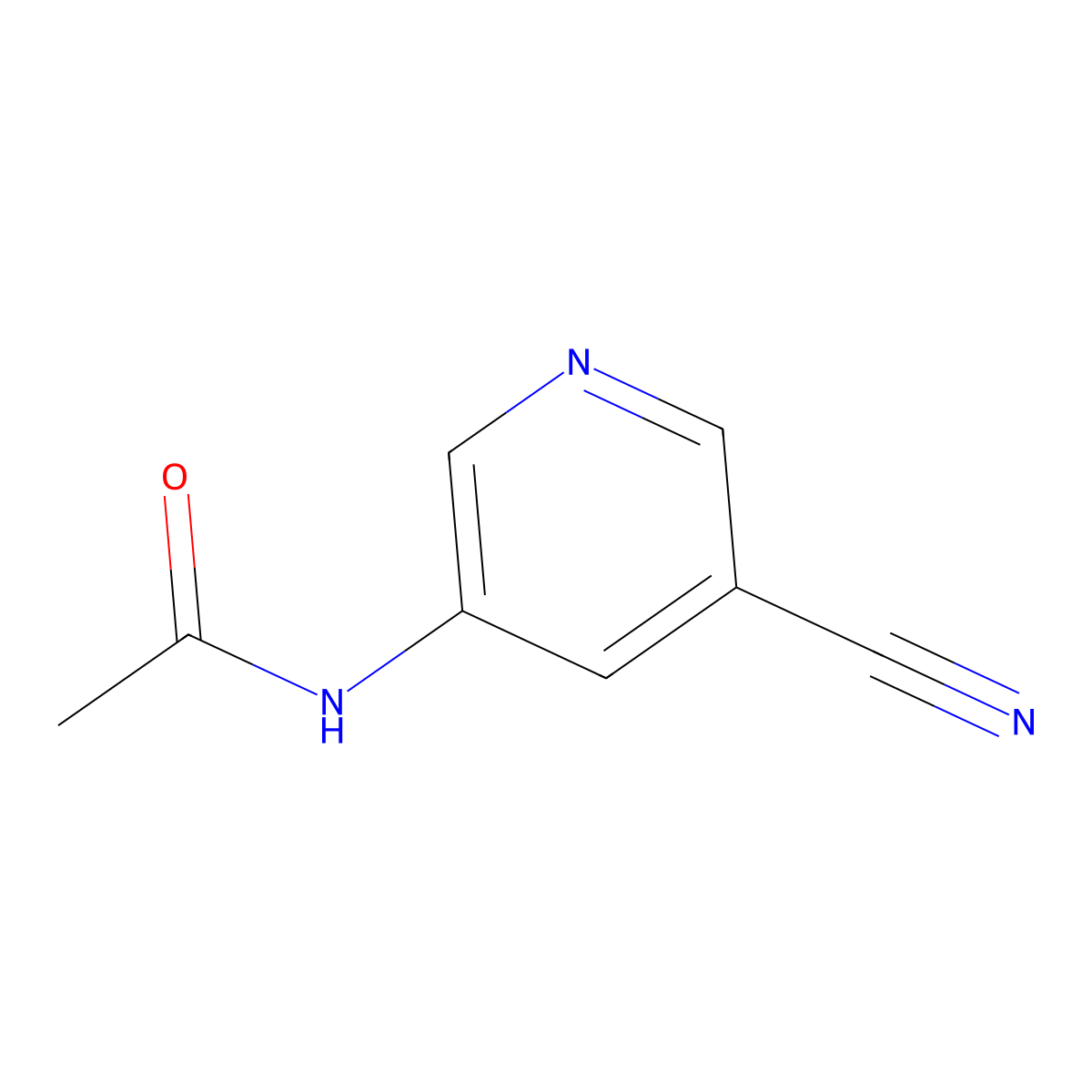n-(5-Cyanopyridin-3-yl)acetamide molecular structure, CAS 31205-53-5