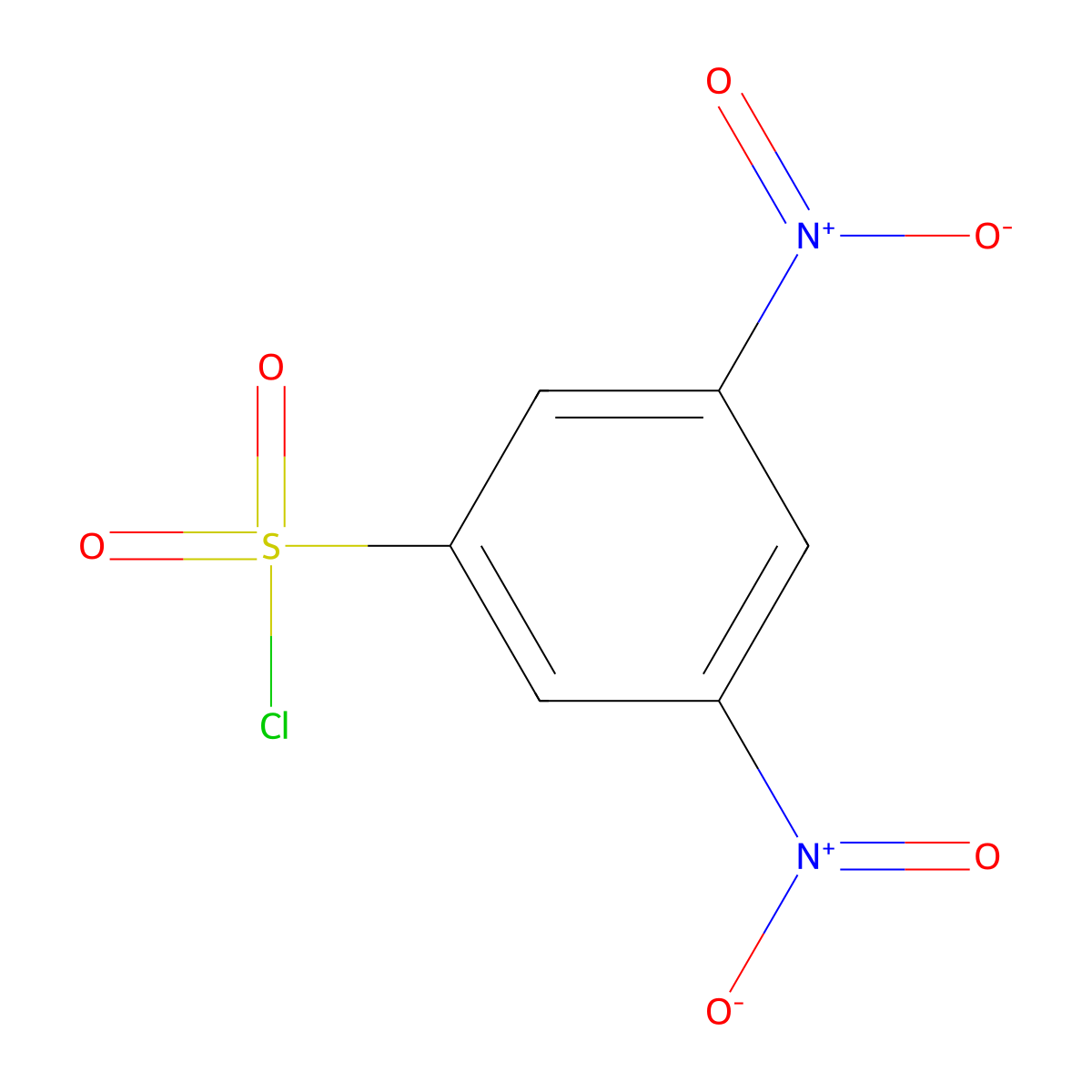 3,5-Dinitrobenzene-1-sulfonyl chloride molecular structure, CAS 31206-25-4